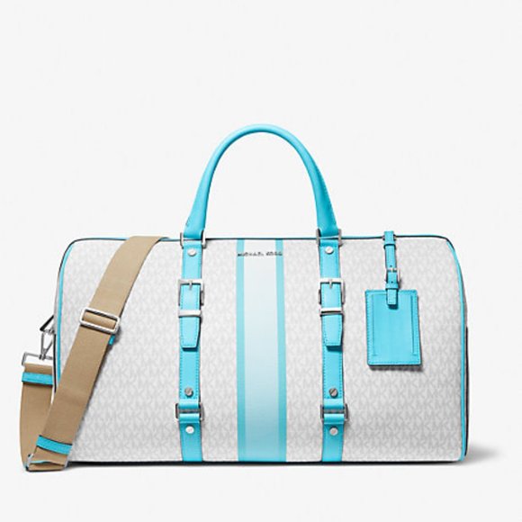 Bedford Travel Extra-Large Logo Stripe Weekender Bag - Picture 1 of 3